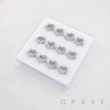MULTI CZ KITTY CAT 316L SURGICAL STEEL L-SHAPE NOSE BOX